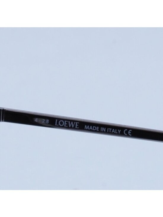 Loewe LW40006U 20A Sunglasses Silver/Black Leather Browline Frame, Smoke Lenses main image 7
